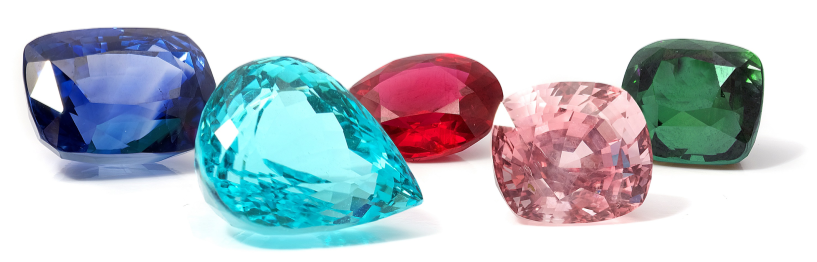Sachwerte Edelsteine - Fünf Farbedelsteine